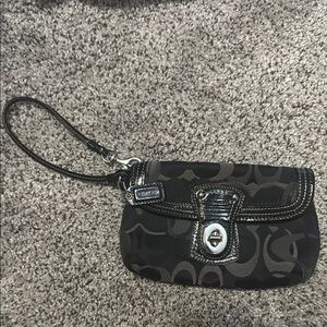 Coach Black Wristlet Bag